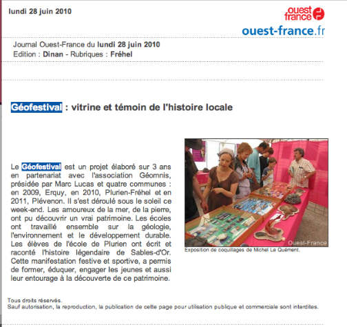 Ouest France, 28/06/10